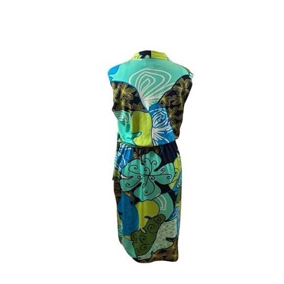 Ladies Karin Stevens Petites Bold Print‎ Tie Waist Dress Size 8 Petite - Picture 8 of 11